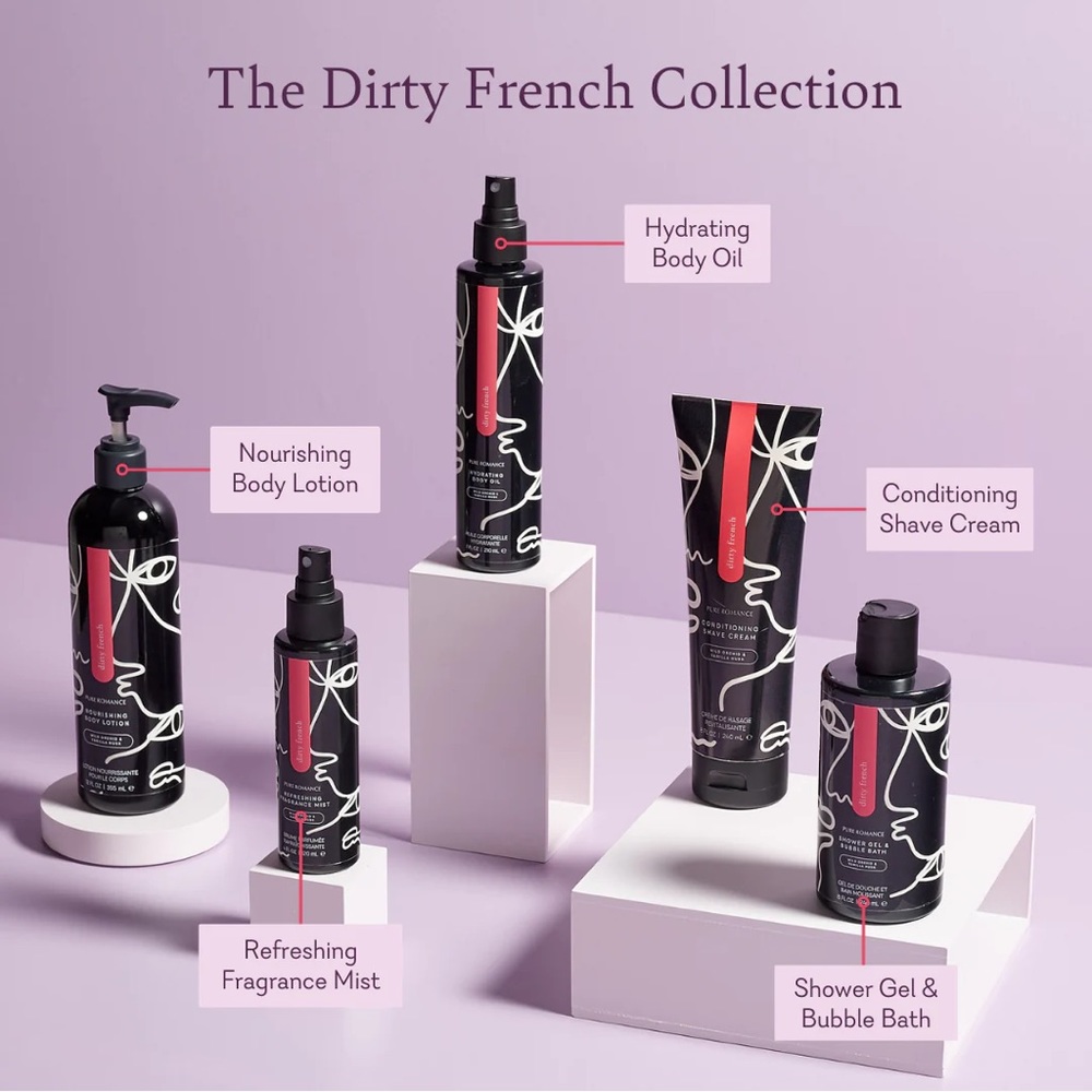 🖤Dirty French Bundle Lotion, Shave Cream, Hydrating Oil, Mist, Shower Gel 🖤